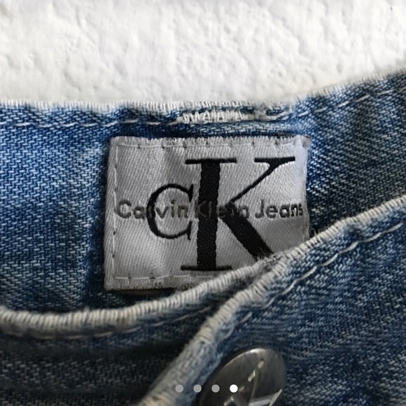 Vintage Calvin Klein High Waisted Denim Skirt - Picture 4 of 4